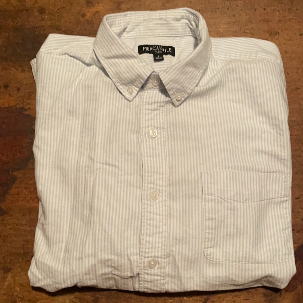 Men’s J.Crew striped Oxford. Size L Flex.